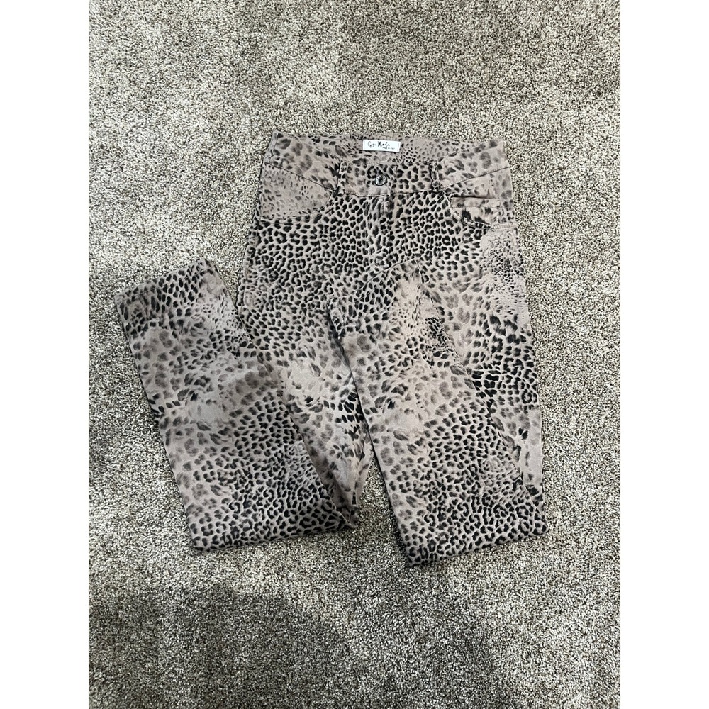 Gigi Moda Made in Italy Leopard Print Pant Women's Size Small 28x28 - Picture 2 of 10